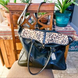 SteveMadden leopard print carry on luggage bag 💼